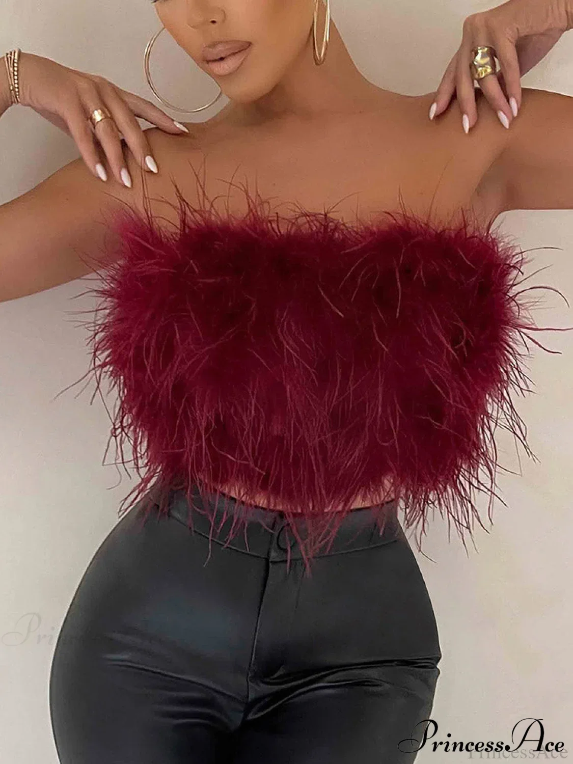 Cute Stylish Fuzzy Crop Top - Image 11
