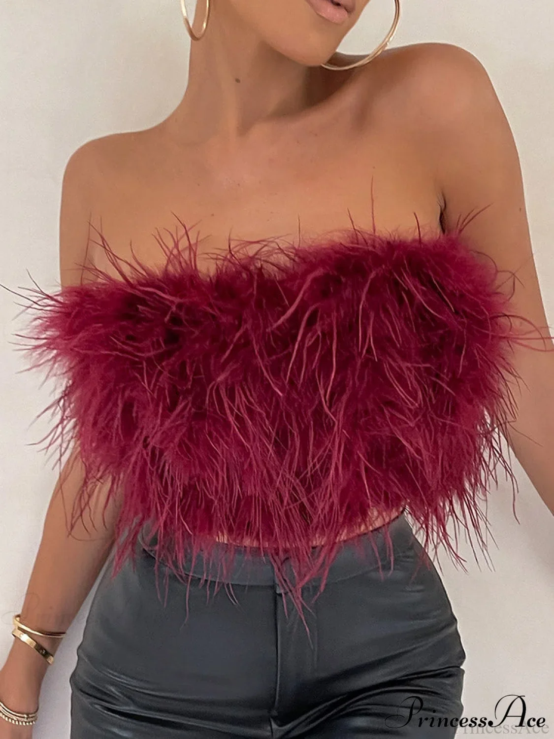 Cute Stylish Fuzzy Crop Top - Image 12