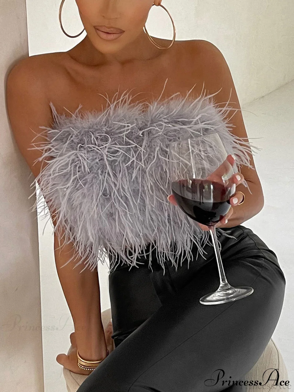 Cute Stylish Fuzzy Crop Top - Image 6