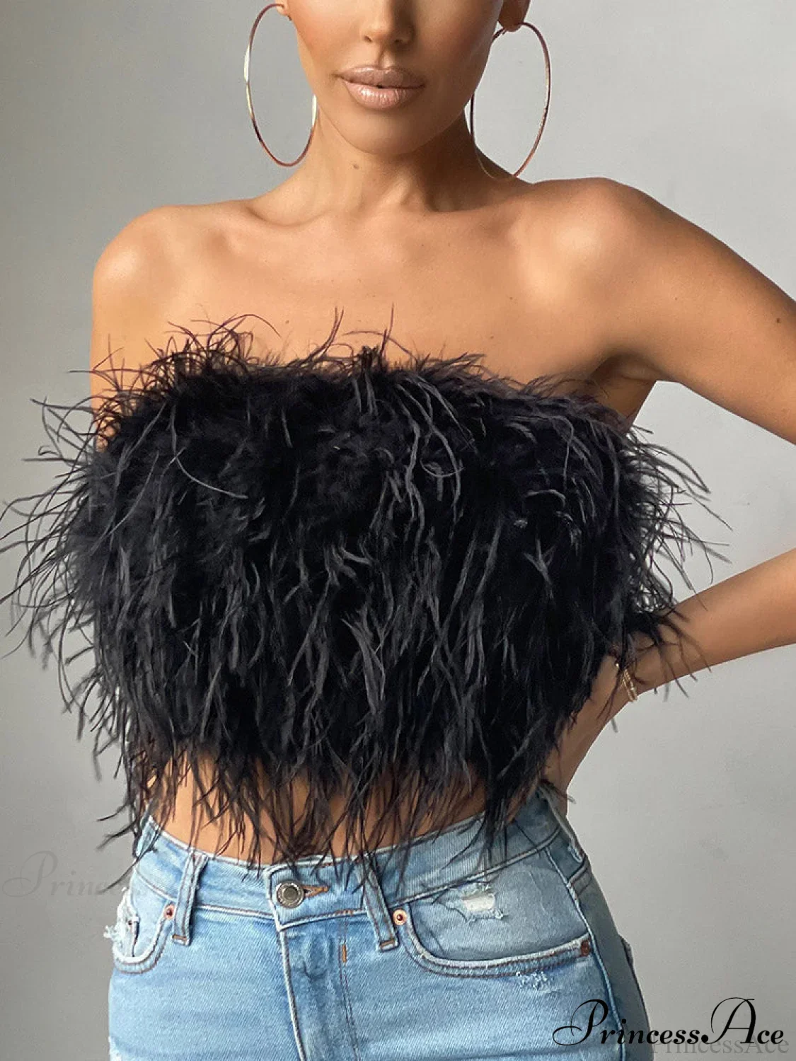 Cute Stylish Fuzzy Crop Top - Image 7