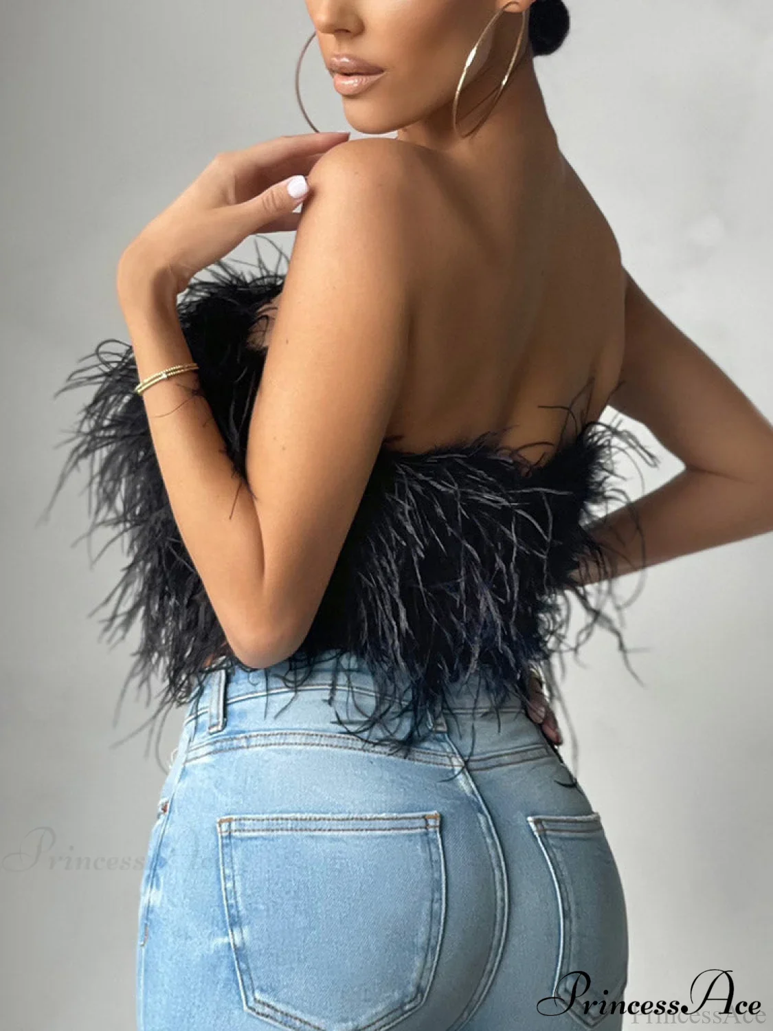 Cute Stylish Fuzzy Crop Top - Image 8