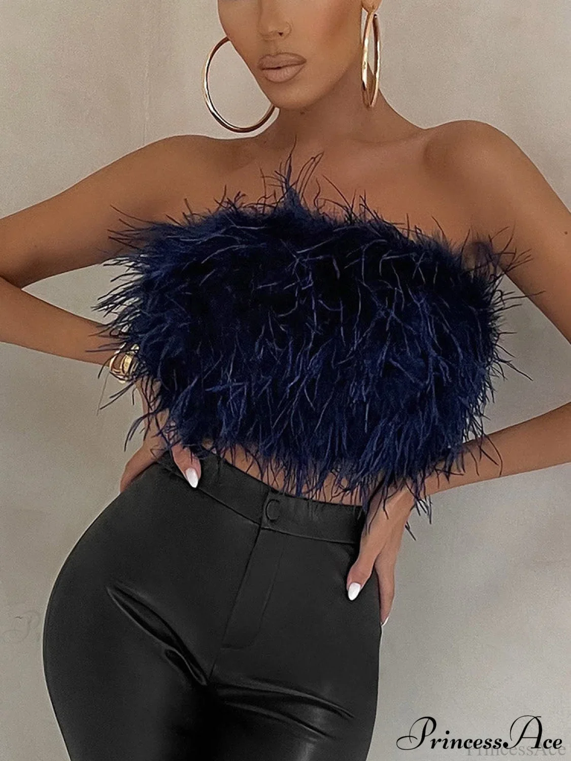 Cute Stylish Fuzzy Crop Top - Image 9