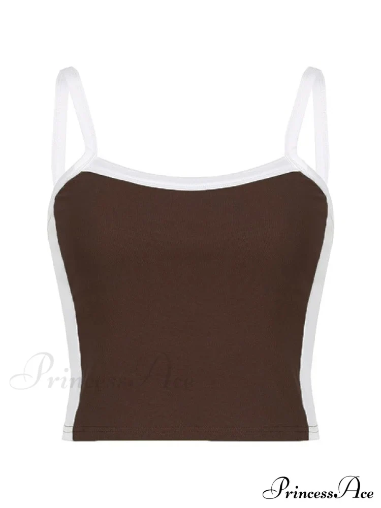 Contrast Trim Rib-Knit Trendy Crop Cami Top - Image 10