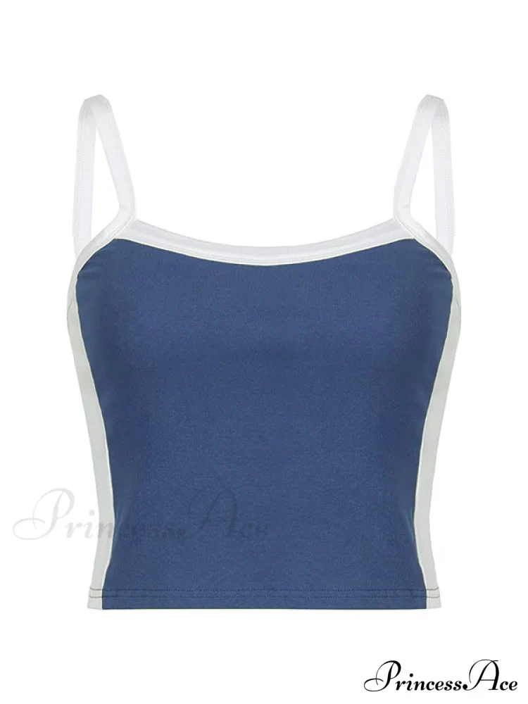 Contrast Trim Rib-Knit Trendy Crop Cami Top - Image 16