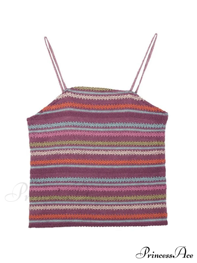Color Block Graceful Striped Knit Sweater - Image 8