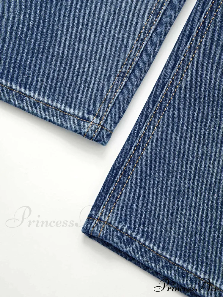 Blue Denim Graceful Cargo Mini Skirt - Image 5