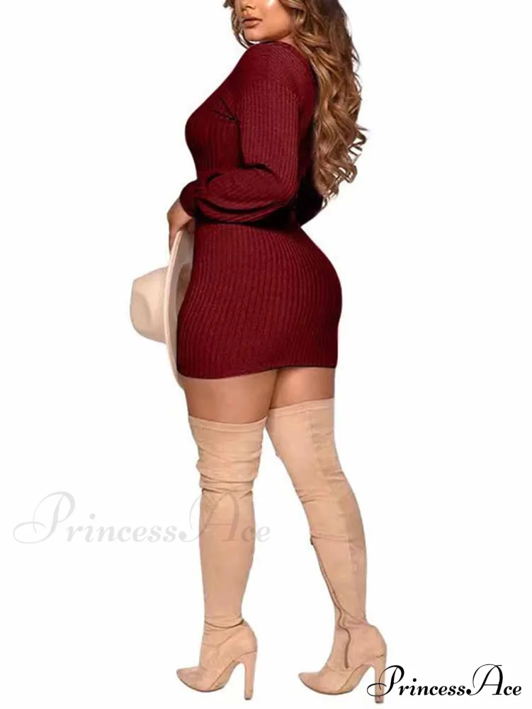 Sexy Sleeveless Slim-Fit Red Bodycon Mini Dress - Image 3