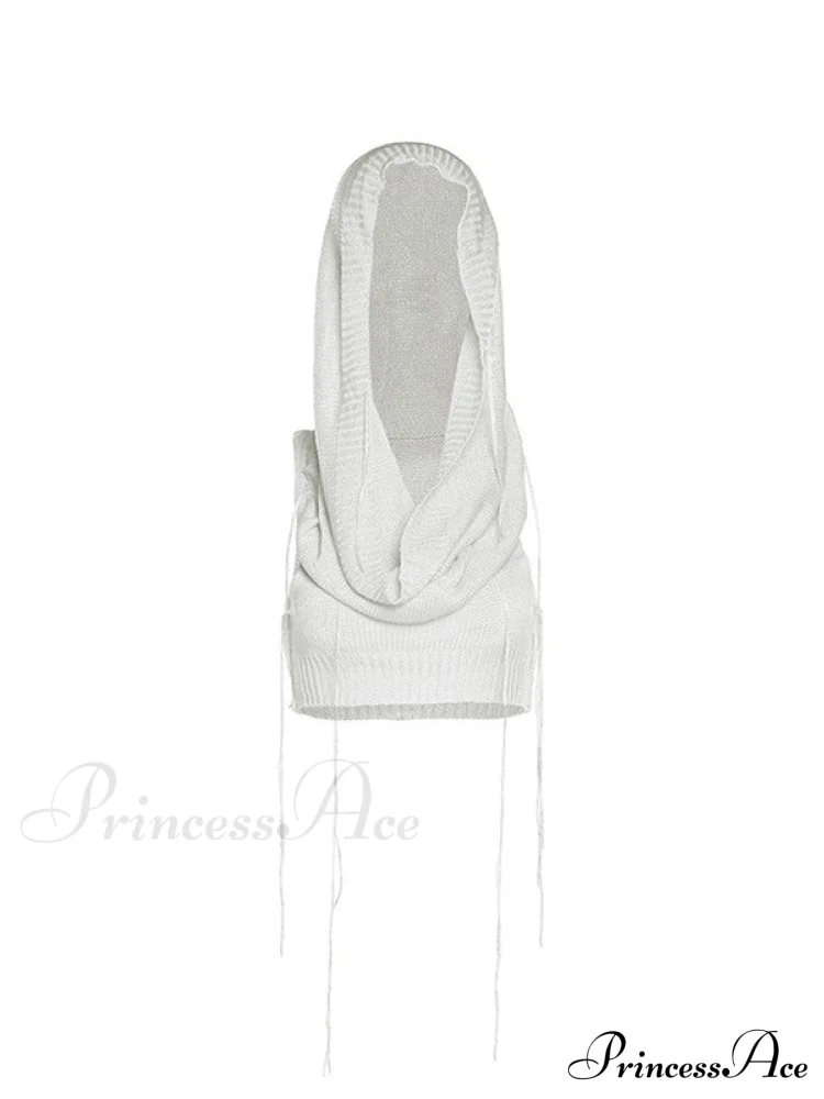 Hooded Cold Graceful Shoulder Crop Top - Image 10