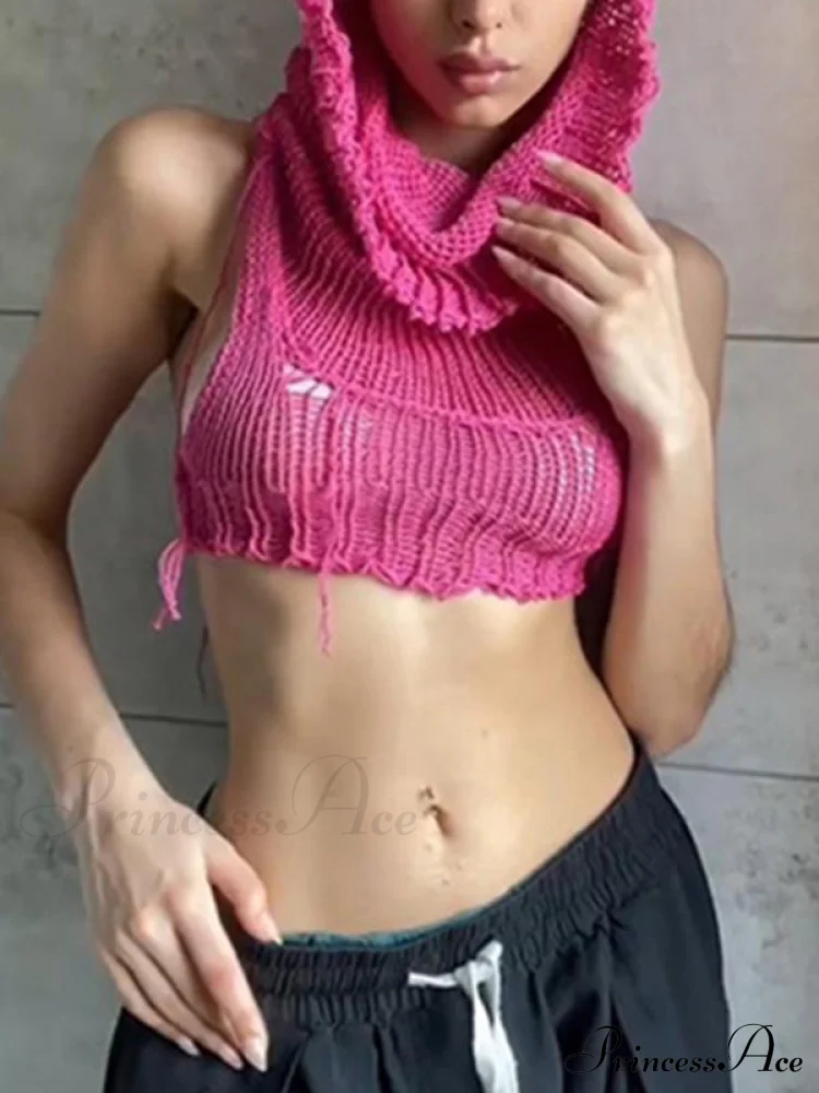 Hooded Cold Graceful Shoulder Crop Top - Image 11