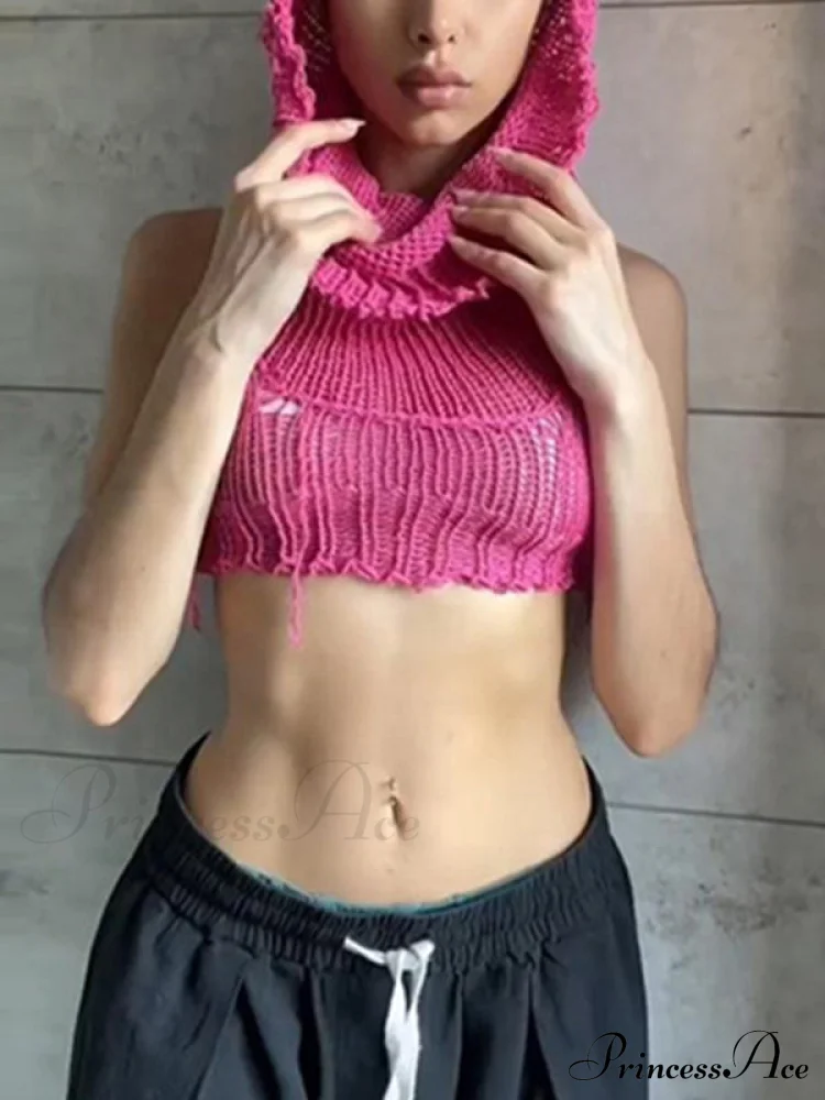 Hooded Cold Graceful Shoulder Crop Top - Image 12