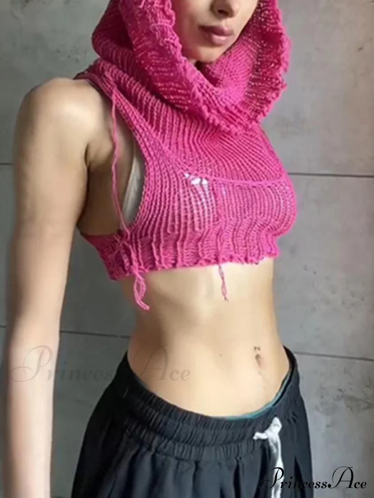 Hooded Cold Graceful Shoulder Crop Top - Image 13
