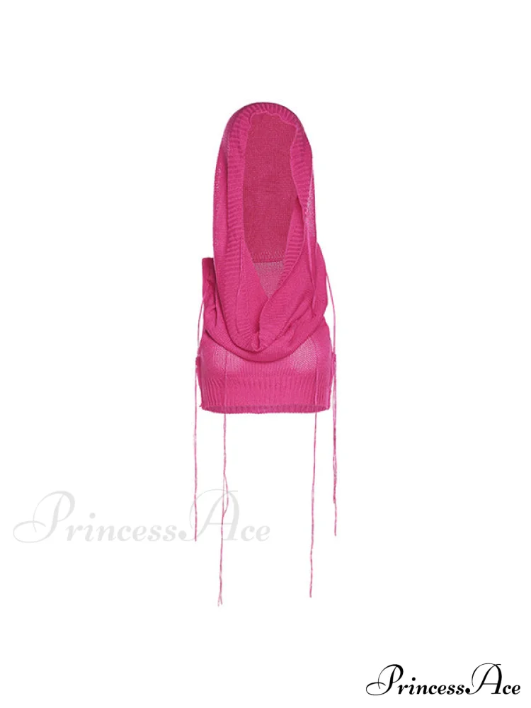 Hooded Cold Graceful Shoulder Crop Top - Image 14