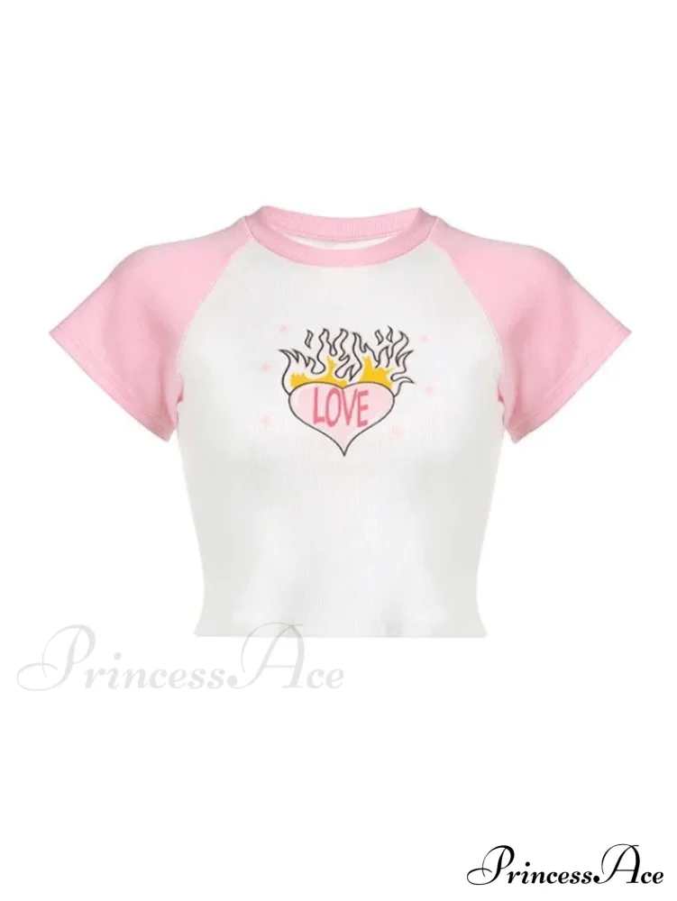 Heart Print Graceful Pocket Patch Jeans - Image 4