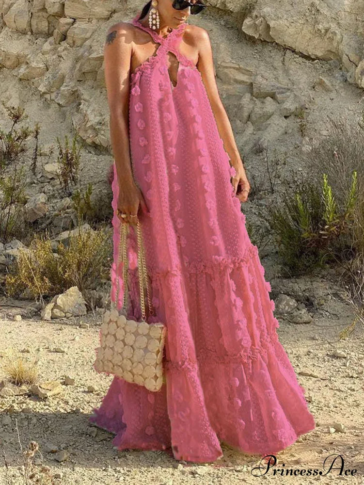 Halter Tassel Graceful Boho Dress - Image 10