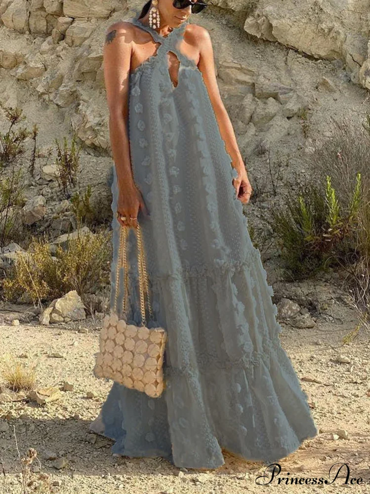 Halter Tassel Graceful Boho Dress - Image 11
