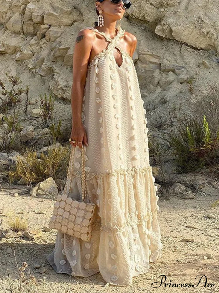 Halter Tassel Graceful Boho Dress - Image 2