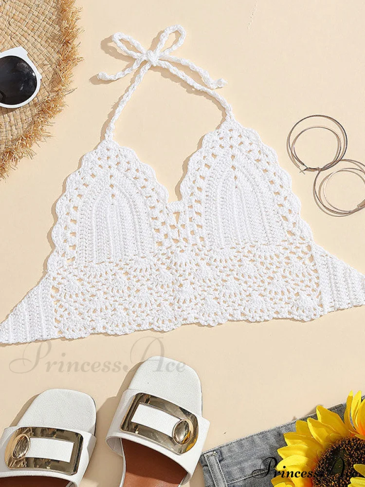 Halter Crochet Hollow Trendy Crop Tops - Image 11