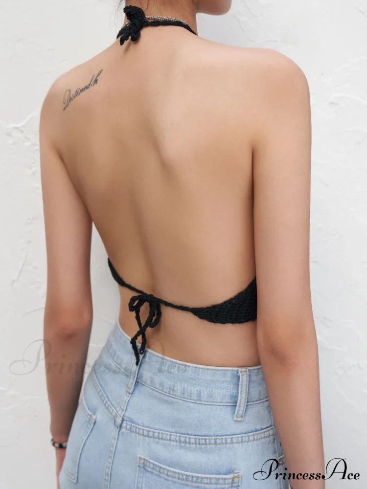 Halter Crochet Hollow Trendy Crop Tops - Image 22