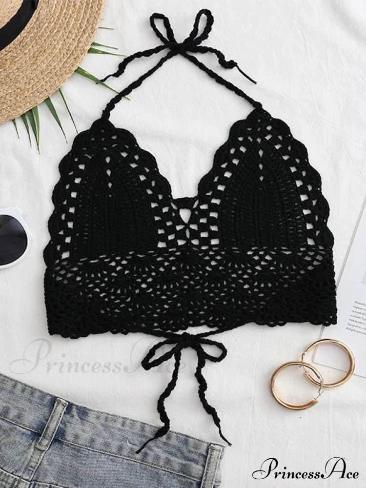 Halter Crochet Hollow Trendy Crop Tops - Image 23