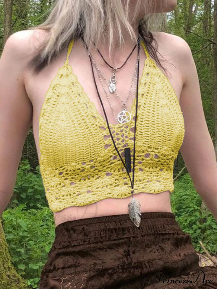 Halter Crochet Hollow Trendy Crop Tops - Image 28