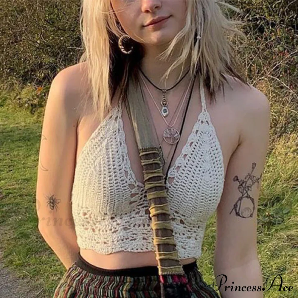 Halter Crochet Hollow Trendy Crop Tops - Image 38