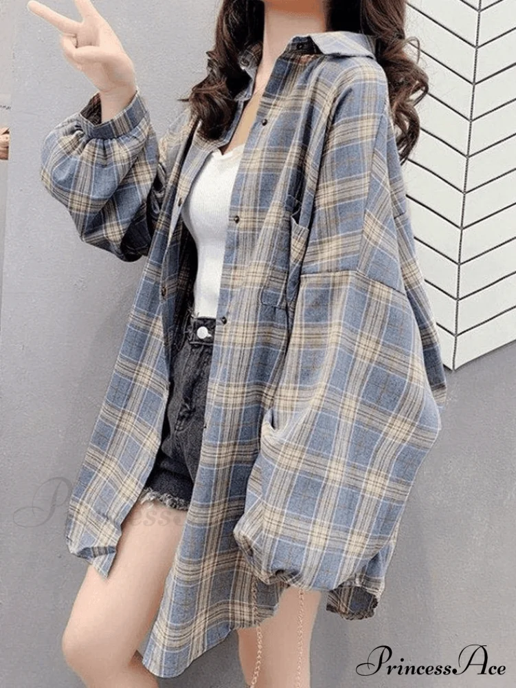 Casual Versatile Plaid Cardigan - Image 4