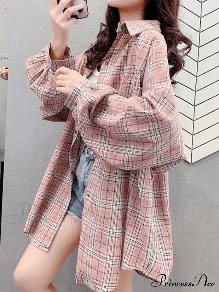 Casual Versatile Plaid Cardigan - Image 5