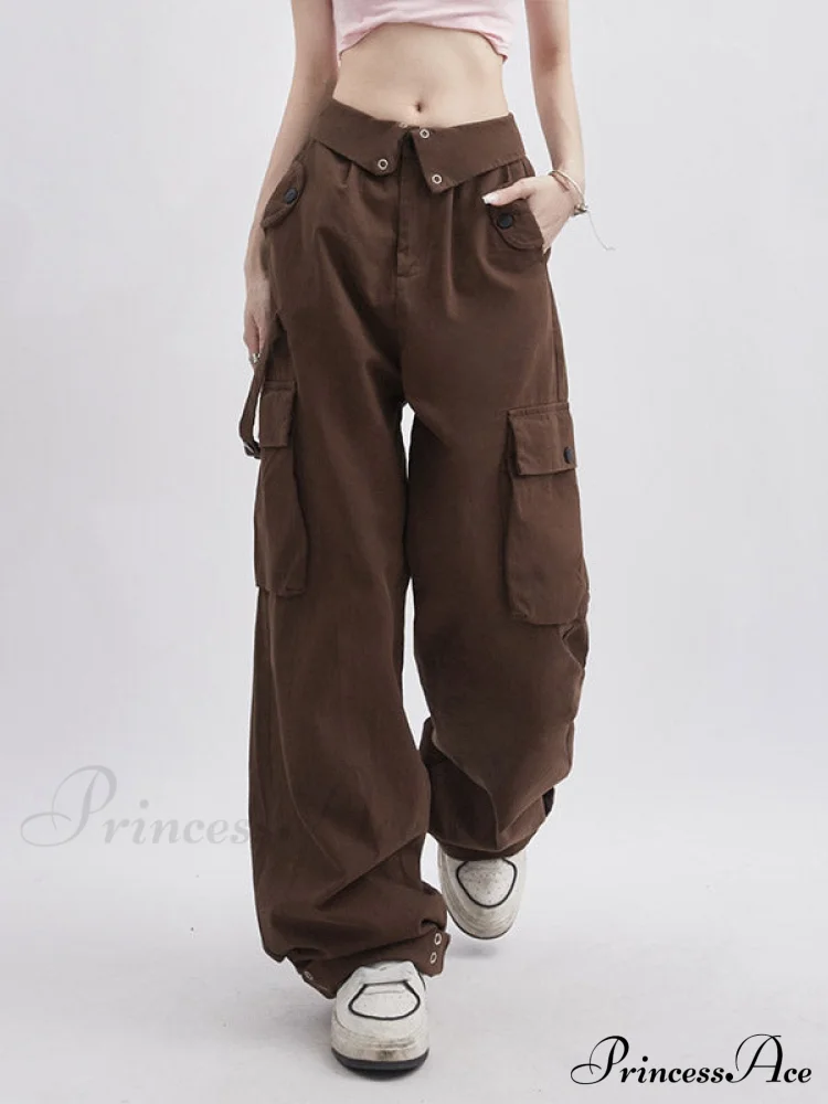Buttoned Green Graceful Baggy Boyfriend Jeans - Image 12