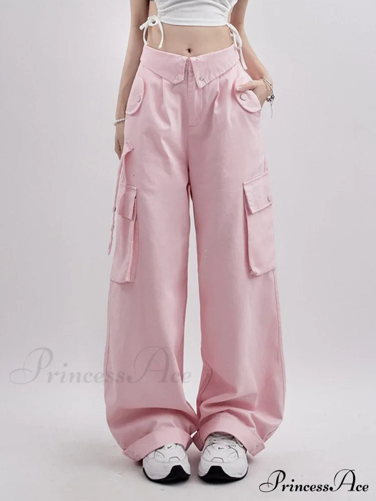 Buttoned Green Graceful Baggy Boyfriend Jeans - Image 15