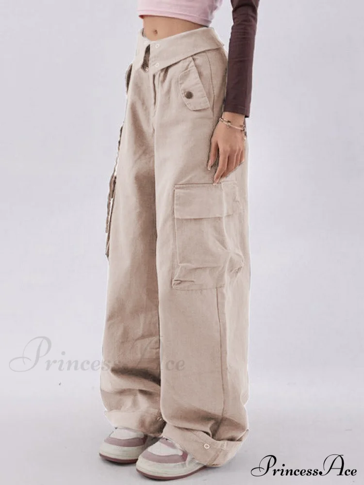Buttoned Green Graceful Baggy Boyfriend Jeans - Image 9
