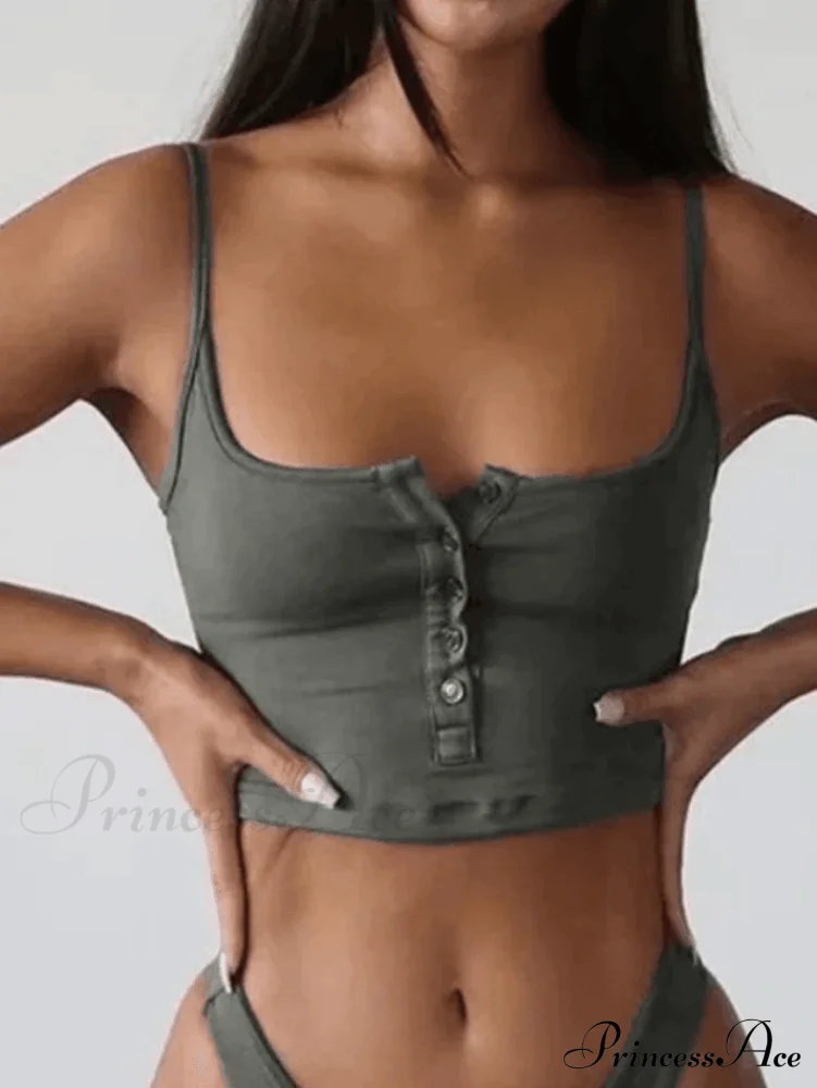 Button Front Graceful Corset Top - Image 5