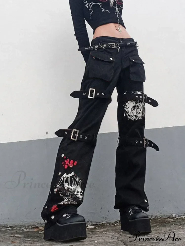 Buckle Strap Halter Trendy Jeans - Image 4