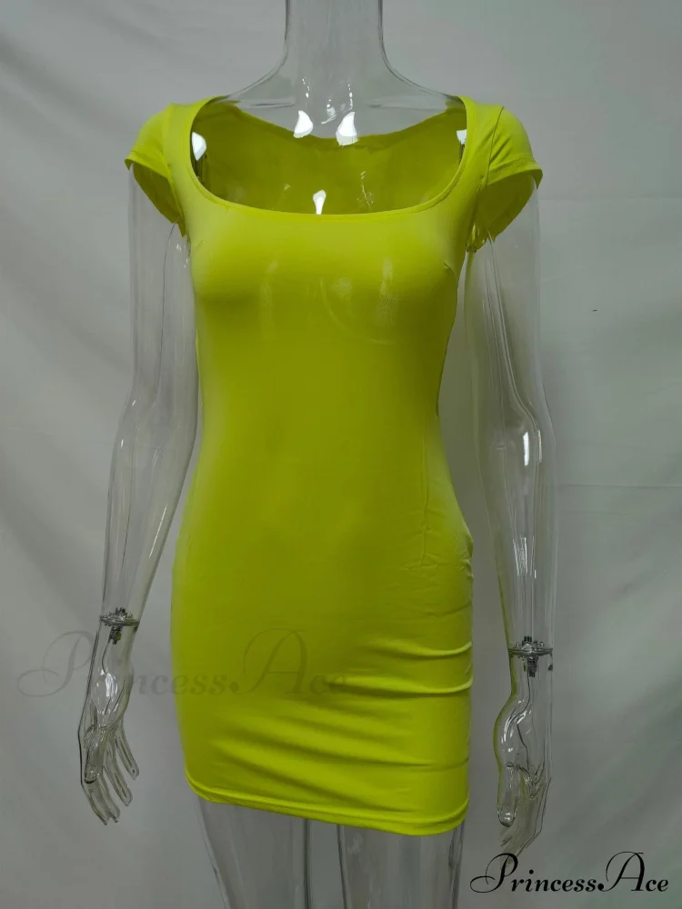 Solid Color Sexy Slim Hollow Out Mini Dress - Image 8