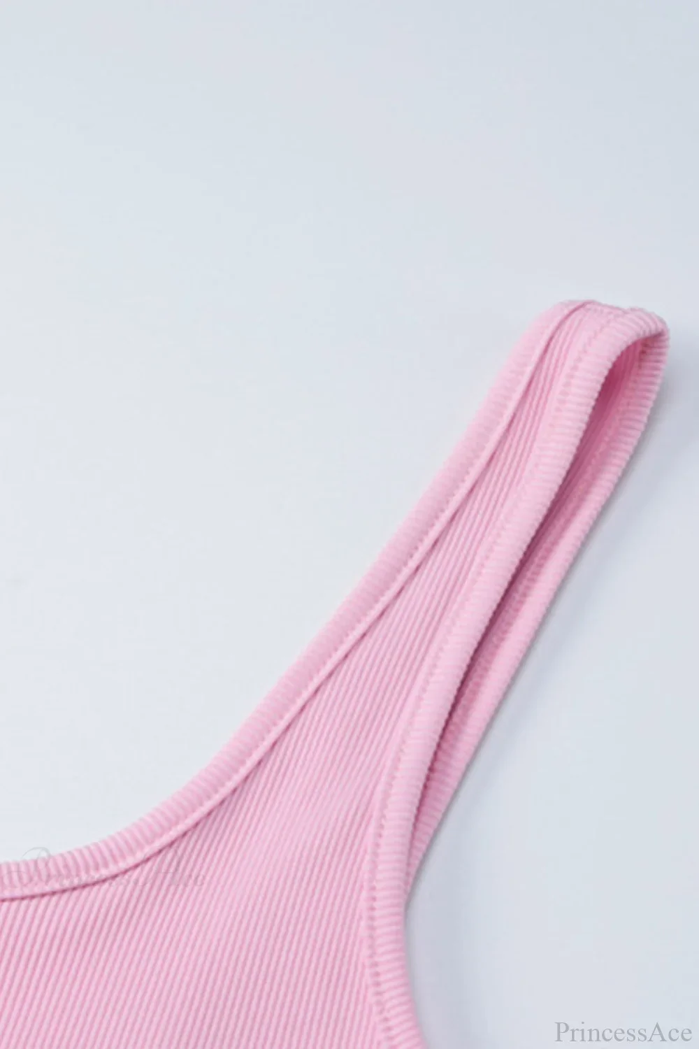 Pink Crisscross Back Rompers with Scoop Neck - Image 6