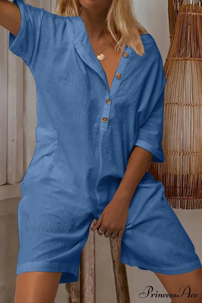 Pocketed Loose Rompers - Image 16