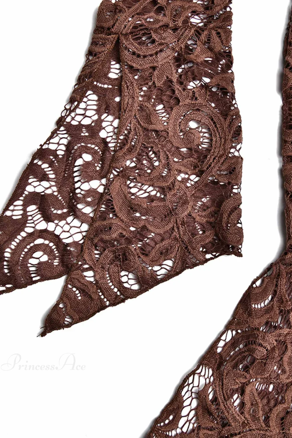 V Neck Flares Sleeve Lace Dress - Image 13