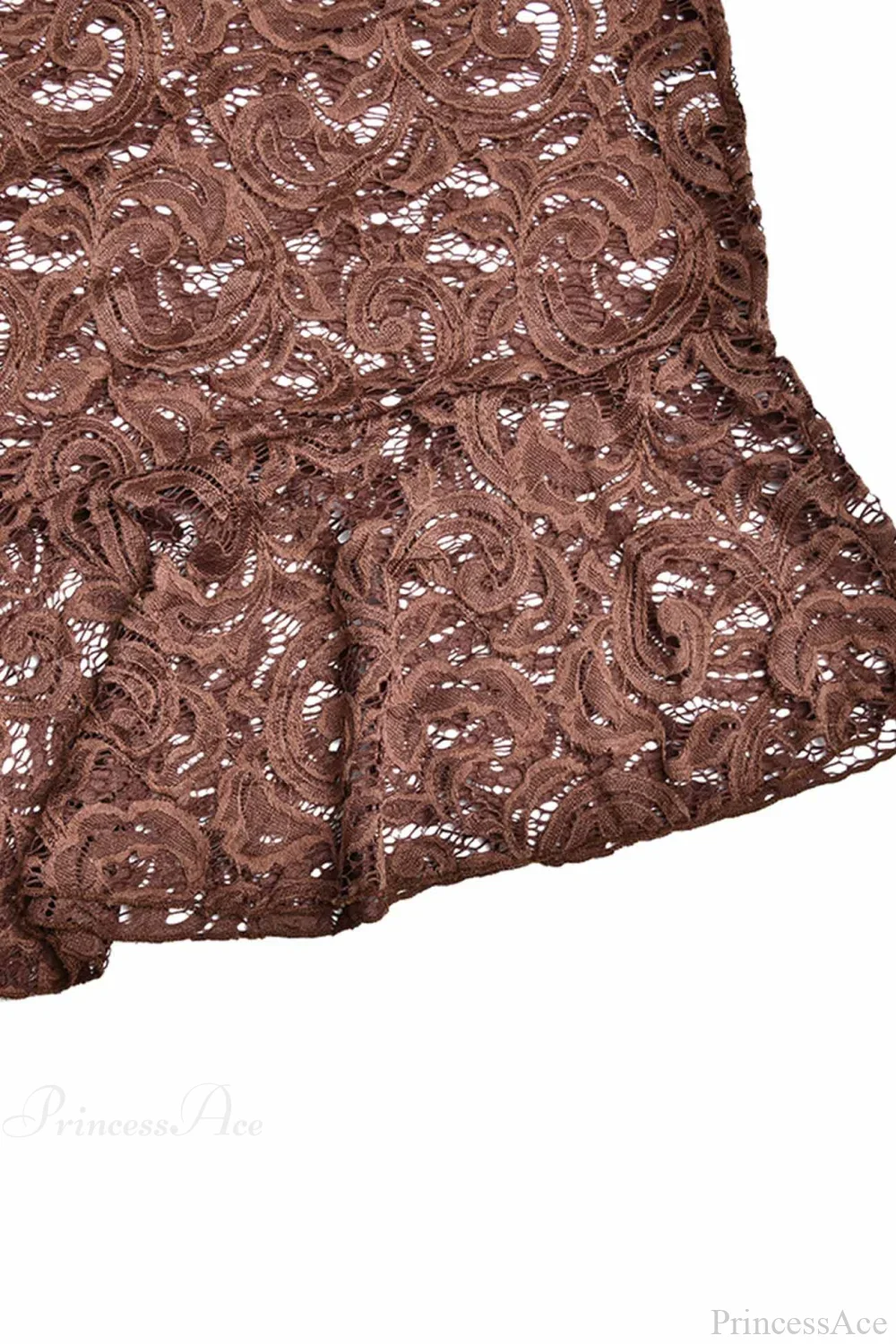 V Neck Flares Sleeve Lace Dress - Image 14