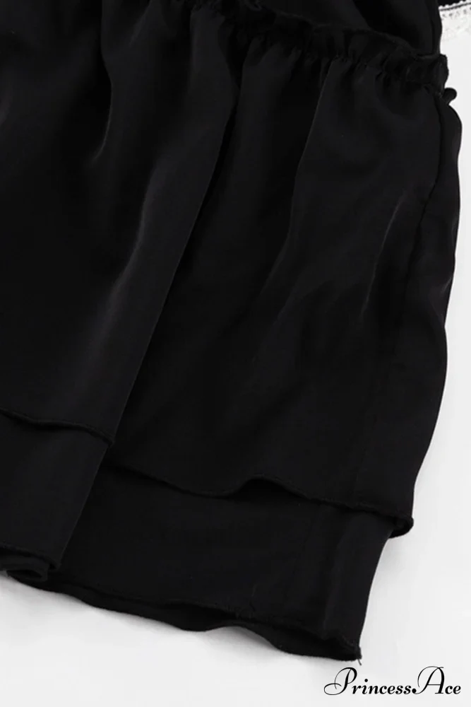 Ruffle Neck Lacework A-line Dress - Image 10