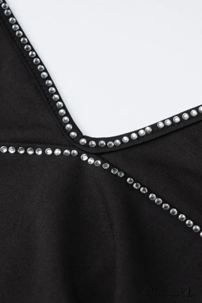 Fuzzy Tiered Cami Dress with Rhinestones - Image 8