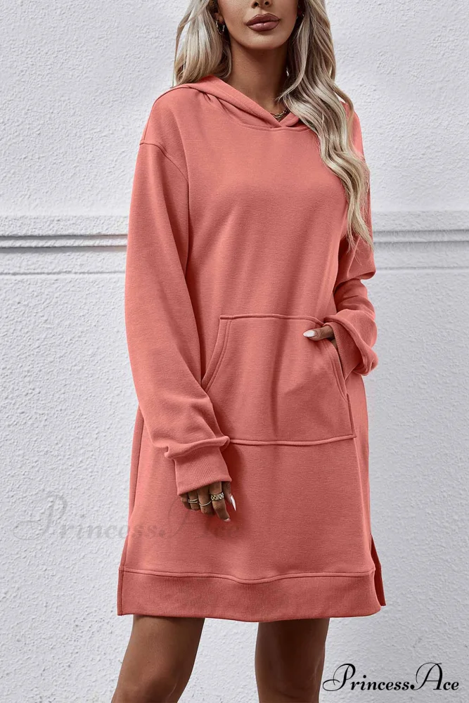 Midi Hoodie Dress with Pocket Slit - Image 8