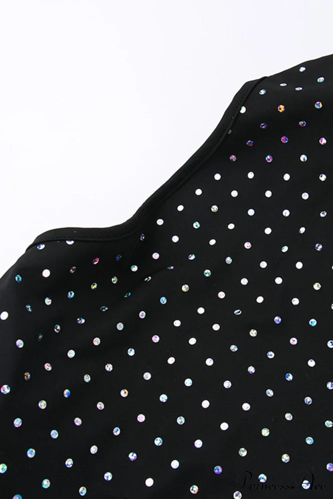 Rhinestone Mesh Cutout Dress - Image 10