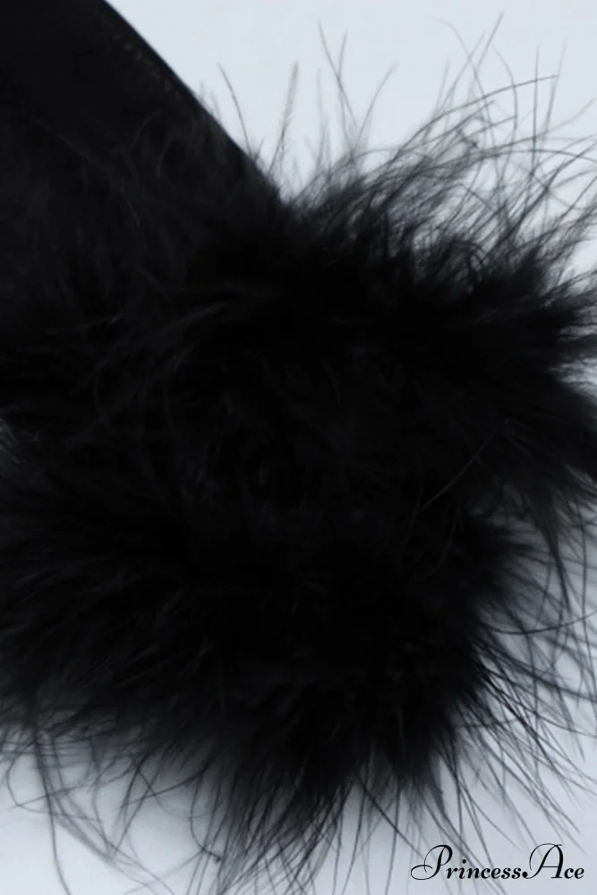 Velvet Mesh Patchwork Dress with Low Cut - Image 11