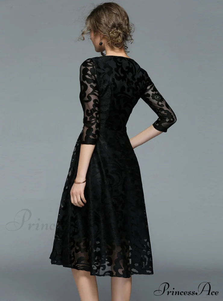 Slim Lace Casual Party Dress - Image 5
