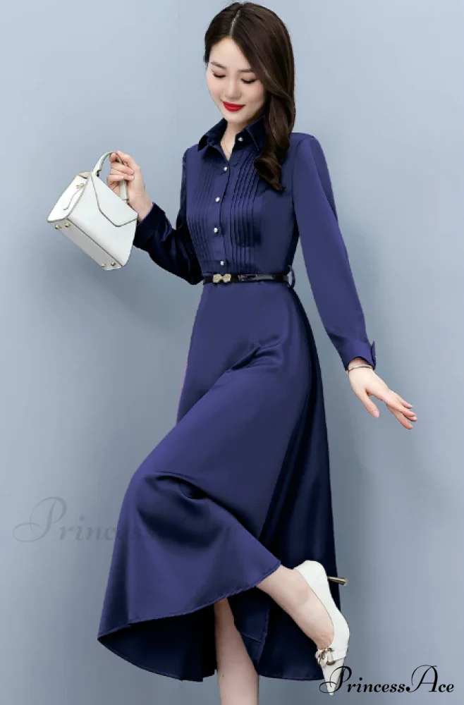 Elegant Long Sleeve Maxi Dress - Image 2