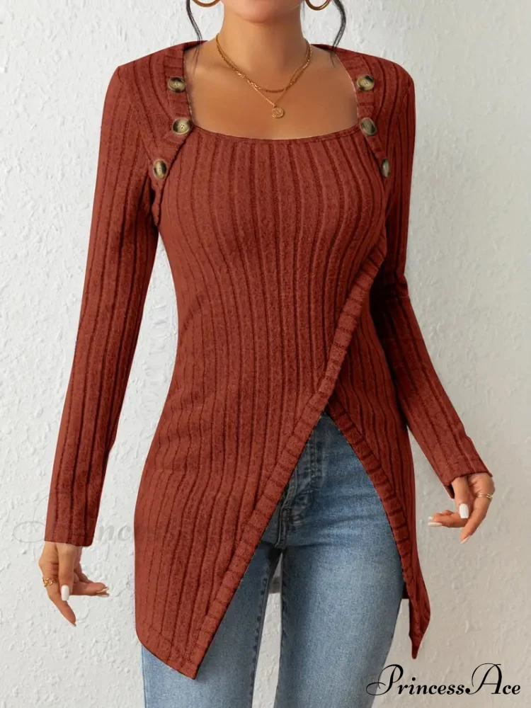 Elegant Soft Stylish Lightweight Versatile Cozy Chic Comfortable Knit Top - Image 8