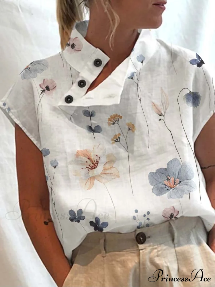 Digital Print Stand Collar Tee