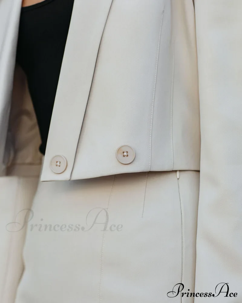 Taupe Paxton Cropped Blazer - Image 4