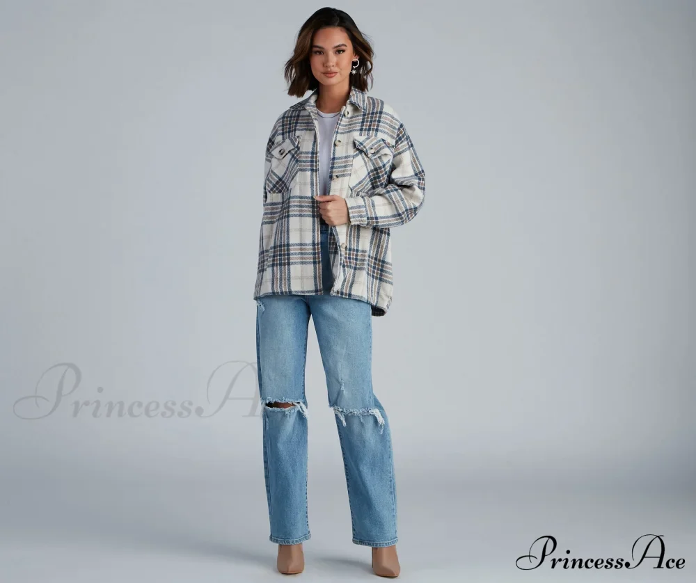 Plaid Shacket - Chill Out - Image 3
