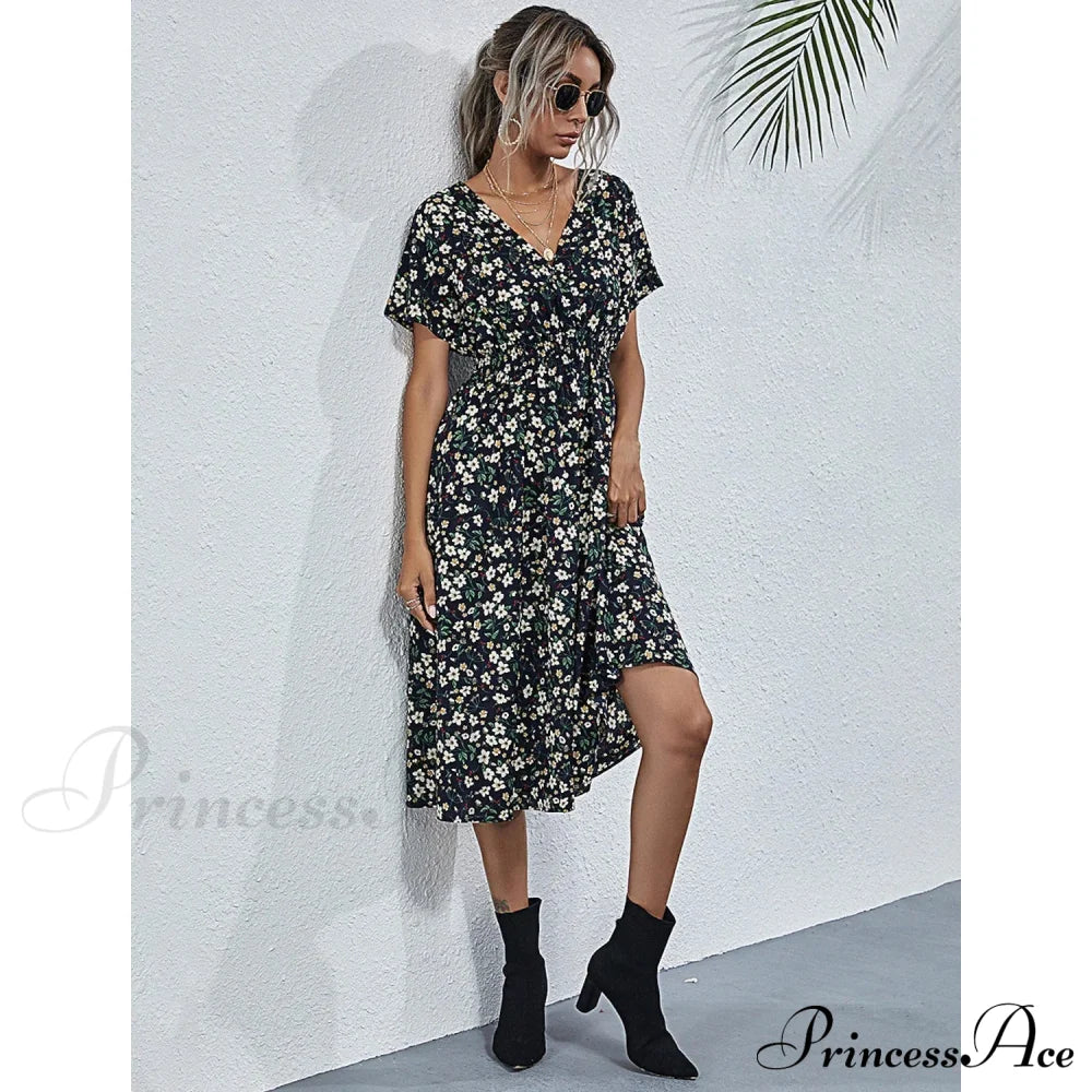Boho Loose Midi Dress for Women - Image 2