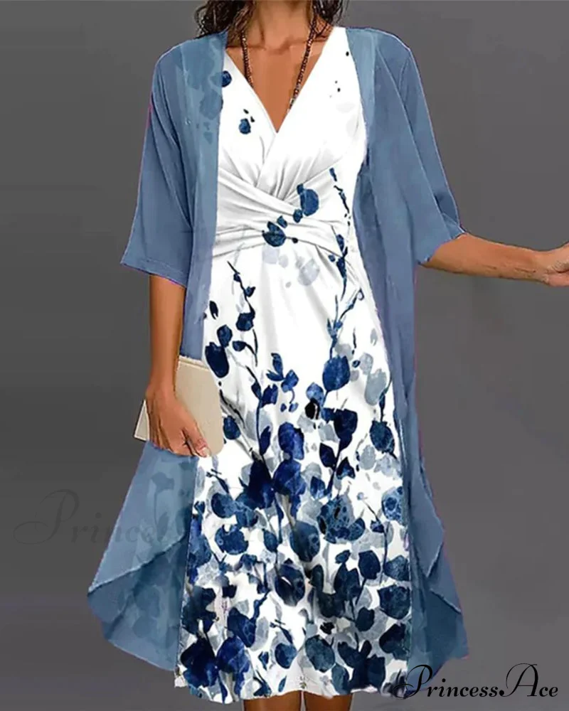 Floral Print Dress Set